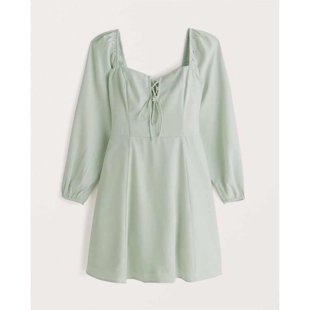 A&F Long Sleeve Lace-up Mini Dress